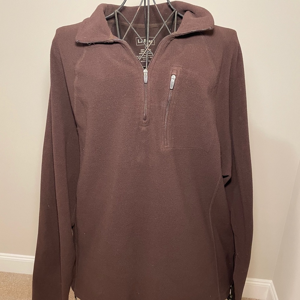 Sz Large Brown L.L.Bean fleece pullover